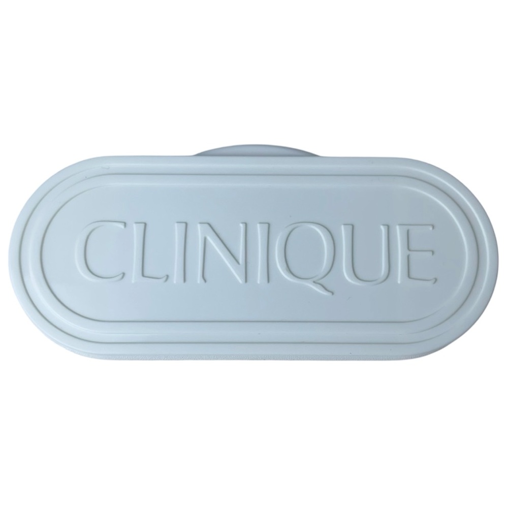 Clinique Comb Mirror Compact Set Vintage Travel Snap Together White Plastic